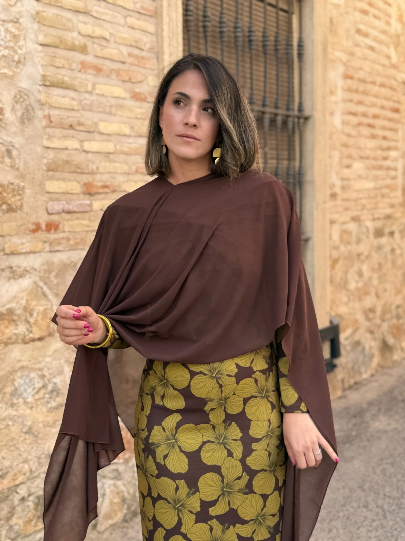 Chal de gasa Marrón | Chap