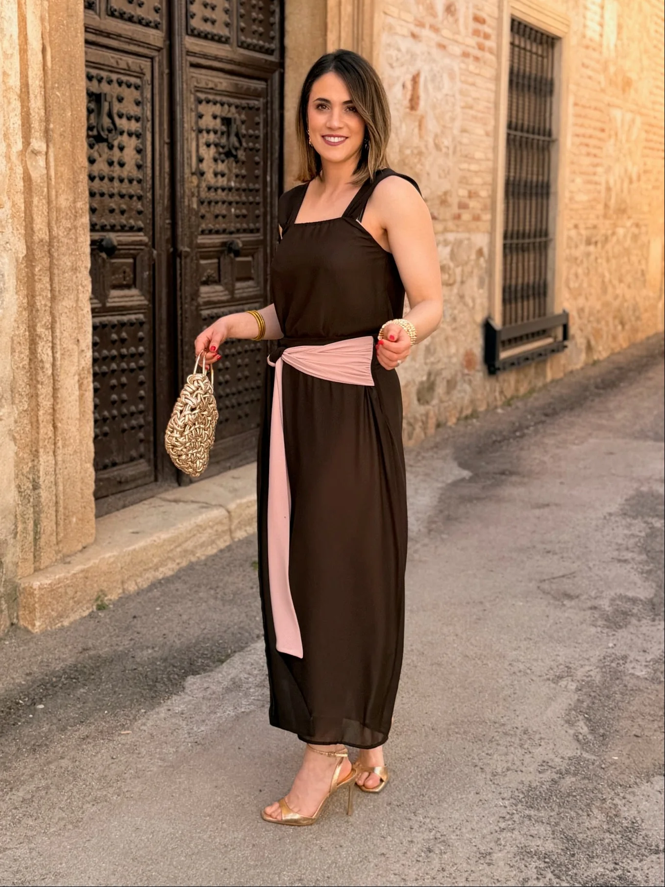 Conjunto top y falda marrón | Pétalo - Image 5