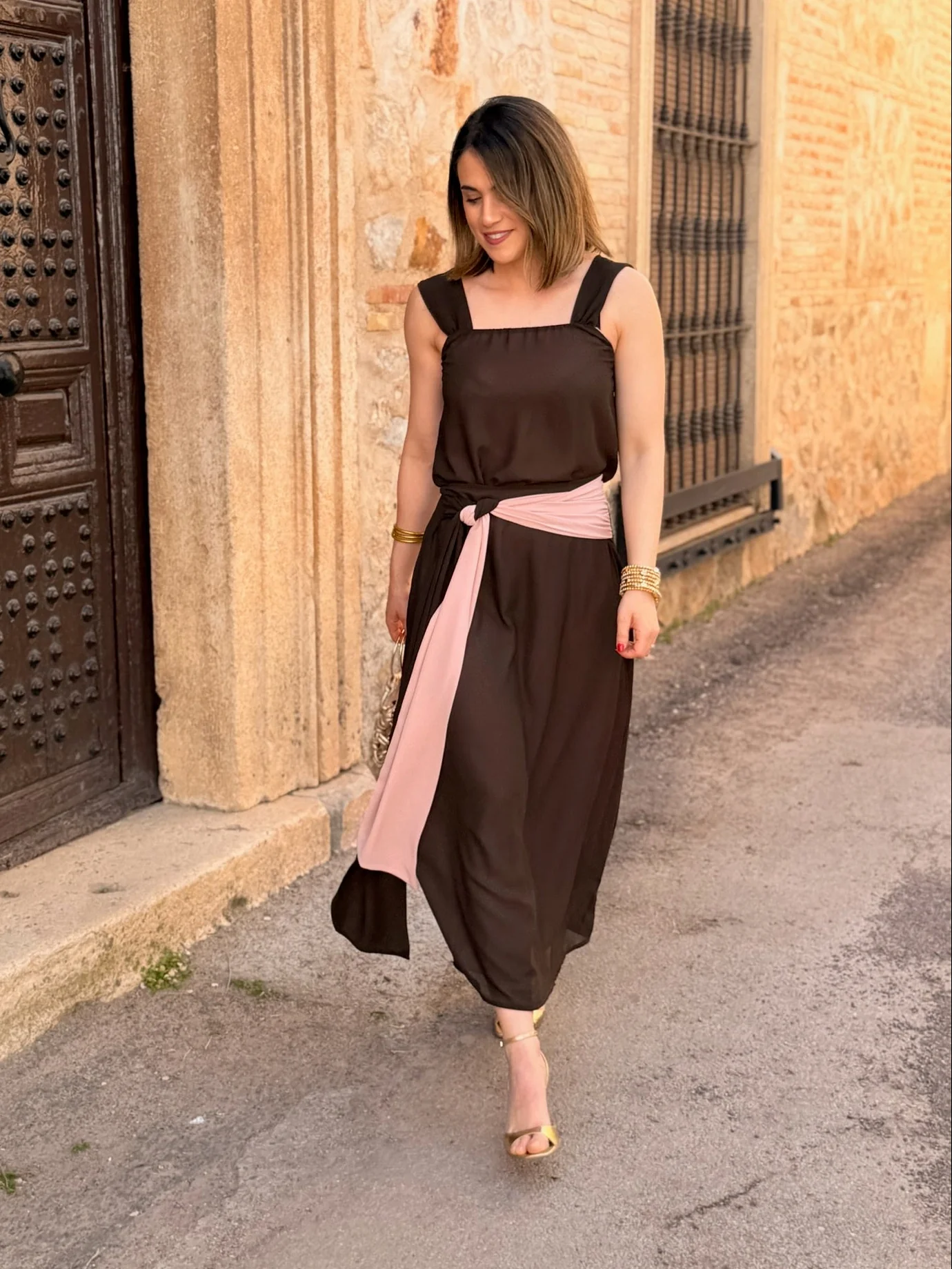 Conjunto top y falda marrón | Pétalo - Image 8