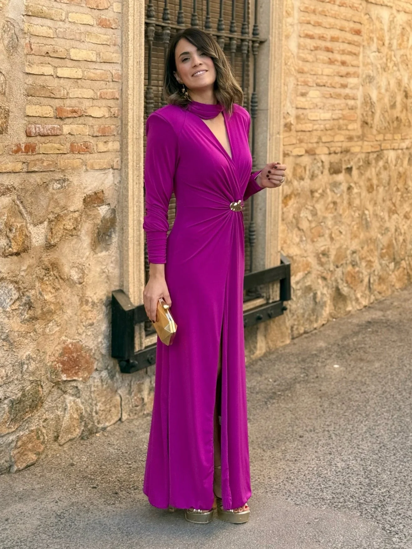 Vestido  con Broche Buganvilla | Tessa - Image 3