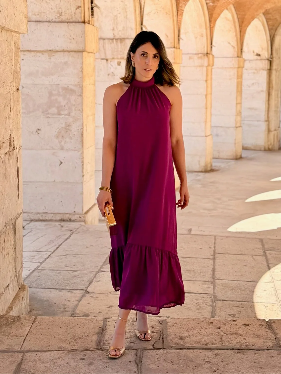 Vestido gasa buganvilla | Noa