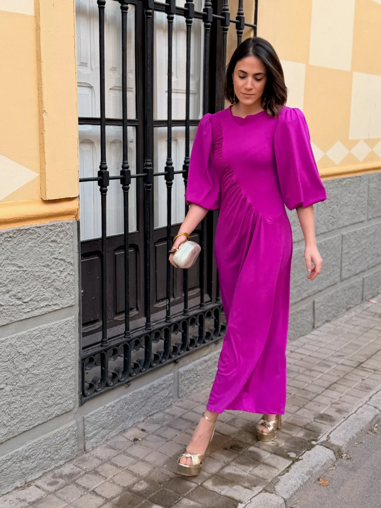 Vestido midi Buganvilla | Ágata - Image 4
