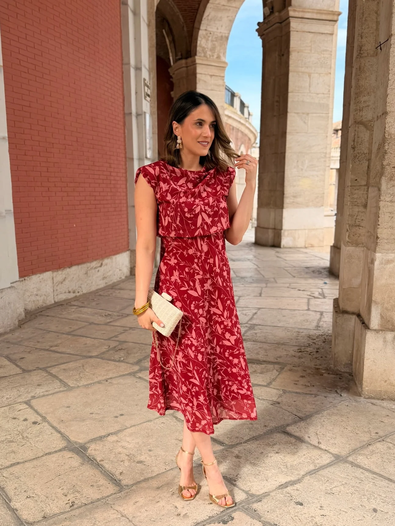 Vestido midi rojo  | Daria - Image 4