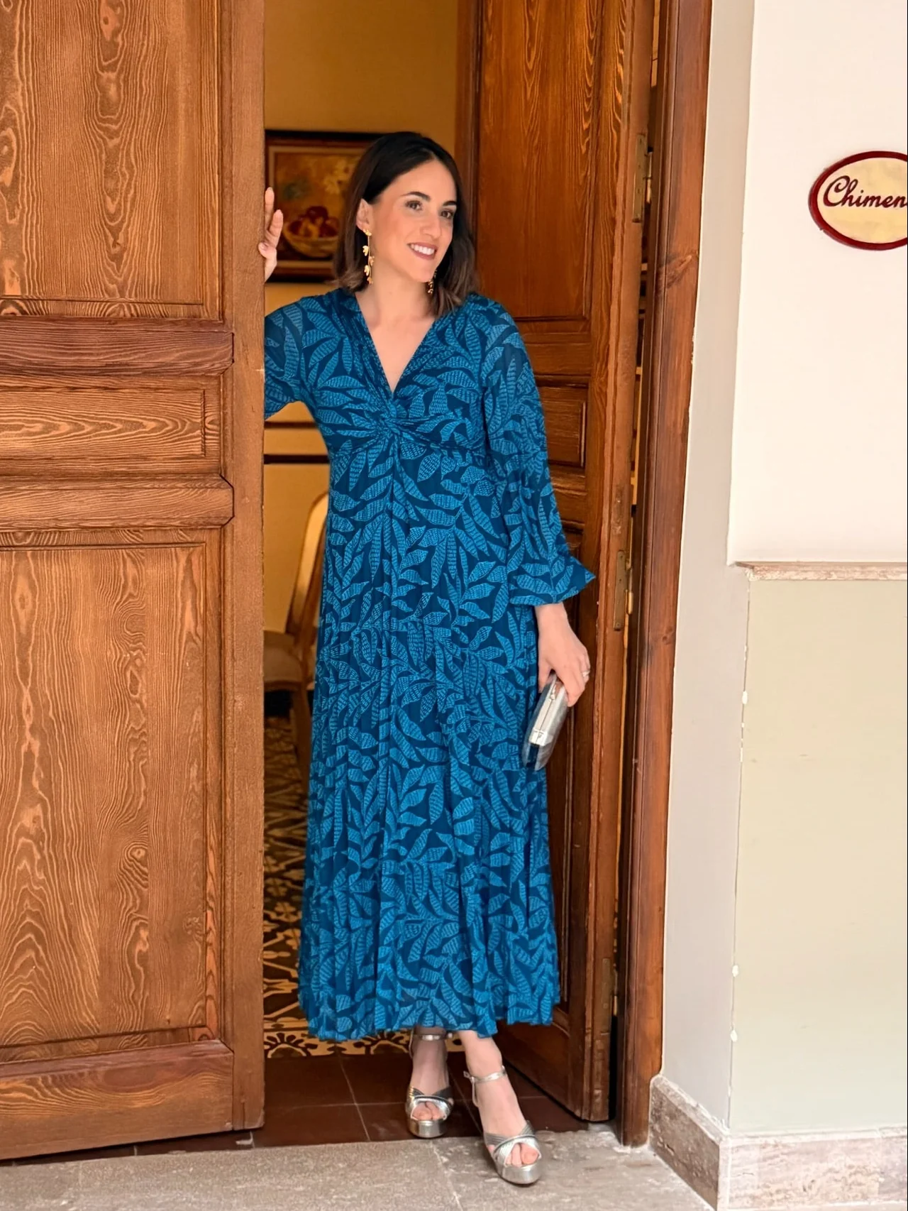 Vestido plisado azul | Isabella - Image 4
