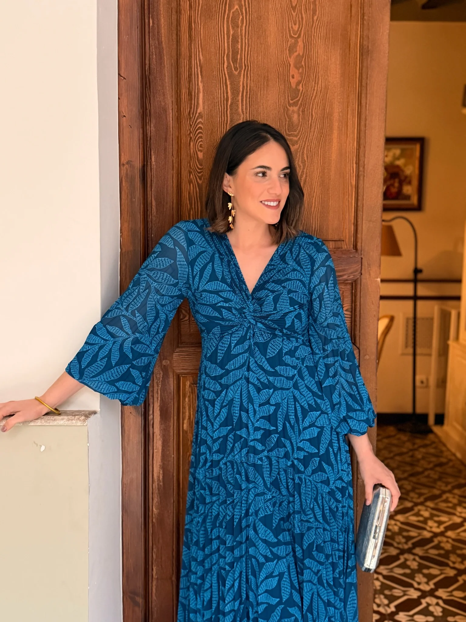 Vestido plisado azul | Isabella - Image 6